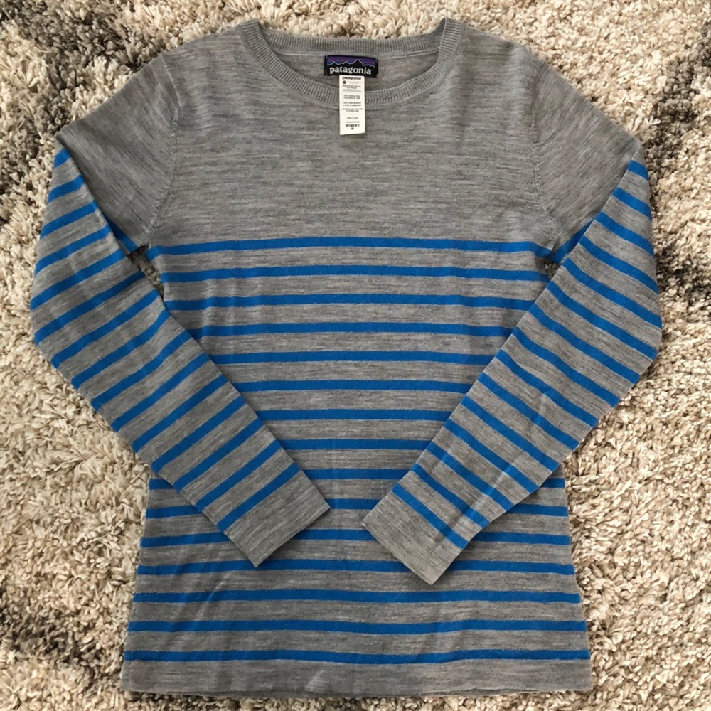 Women’s Patagonia merino wool striped sweater